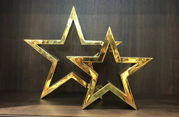 五角星造型不銹鋼折彎、激光、焊接、拋光加工